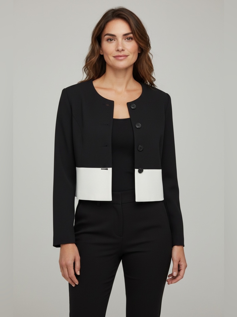 Isabel & Nina Jacket // Black & White // 8 // NEW